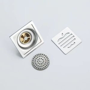 Desagüe de Piso Cuadrado de Acero Inoxidable de 4 Pulgadas, Moderno, Duradero, Resistente a Olores, <span class=keywords><strong>con</strong></span> Acabado Cromado, en Oferta - Product Image 6
