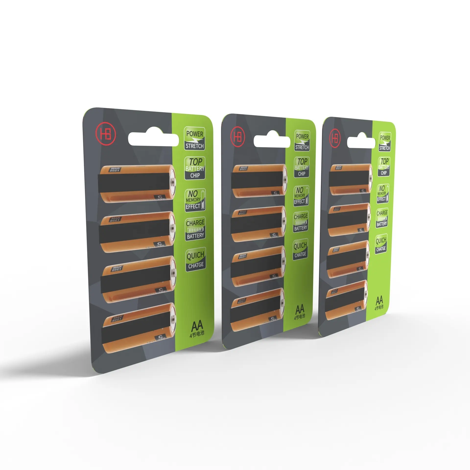 Gemeenschappelijke Blister Batterij Pakket En Weergave Papieren Kaarten