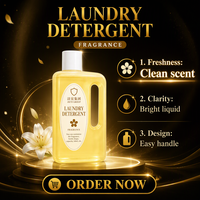 Deterjen Cair Pencuci Pakaian Kuning Lembut Berbentuk Pipih, Wangi Tahan Lama, Produk Pembersih