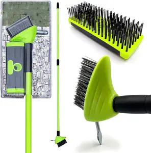 Telescopic 3 in 1 Garden Patio Steel Wire Garden Weed Brushes Cleaning Brushes Tool Set Paving Weed