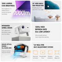 Projecteur Redmi 5 Pro 1080p 1000 CVIA Lumens, projecteur vidéo intelligent pour cinéma maison, WiFi, mise au point automatique, 64 Go, 120 Hz, RMTYYO5PYS