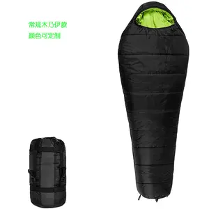 Custom Adventure Outdoor 320T Polyester Adult Portable Ultralight Winter Mummy Sleeping Bag Down Filling For Very Cold Weather