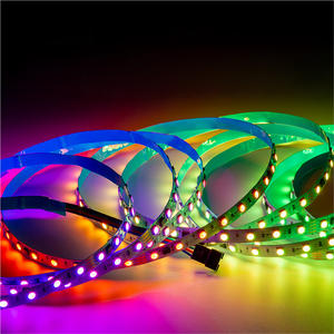 JZ5050 indirizzabile Ws2811 Smart Strip light 5050 60Led 24V Pixel programmabile <span class=keywords><strong>RGB</strong></span> nastro <span class=keywords><strong>Led</strong></span> flessibile per sala da gioco, DIY, Bar - Product Image 1