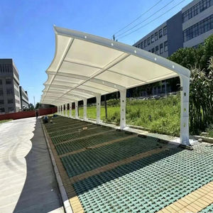 Customizable <b>Sunshade</b> Waterproof Wind-Resistant PVDF Tensile Structure Cantilever Parking Shade Canopy - Product Image 4