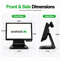 ST9800 15.6 İnç Android 13/14 Restoran MSR Dokunmatik Ekranlı POS Terminali, Kafe ve Hayvan Kliniği için POS Makinesi Tedarikçisi