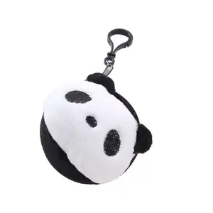 Schlussverkauf niedliche Panda-Plüsch-Münzbörsen Tierschand-Geldbörsen Kind Mini-Plüsch-Schlüsselanhänger