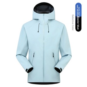 Nueva <span class=keywords><strong>Chaqueta</strong></span> con Capucha de Tejido Softshell <span class=keywords><strong>para</strong></span> Hombre <span class=keywords><strong>y</strong></span> <span class=keywords><strong>Mujer</strong></span>, Estilo Rústico, Impermeable, Casual, Deportiva, de Manga Larga, Combinable con Todo - Product Image 4