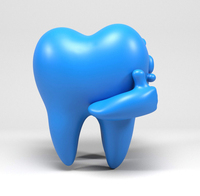 Figurine personnalisée décorative en polyrésine Funny Tooth modèle 3d