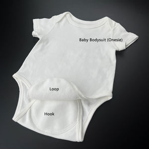 Tissu doux et silencieux à crochets et boucles pour vêtements <span class=keywords><strong>de</strong></span> bébé, couches, langes, bavoirs, tissu auto-adhésif sans bruit - Product Image 2
