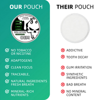 Sachets en gros d'usine de poudre nootropique aux champignons, Sachets personnalisés de mélange de champignons énergisants Ultra, Menthe fraîche