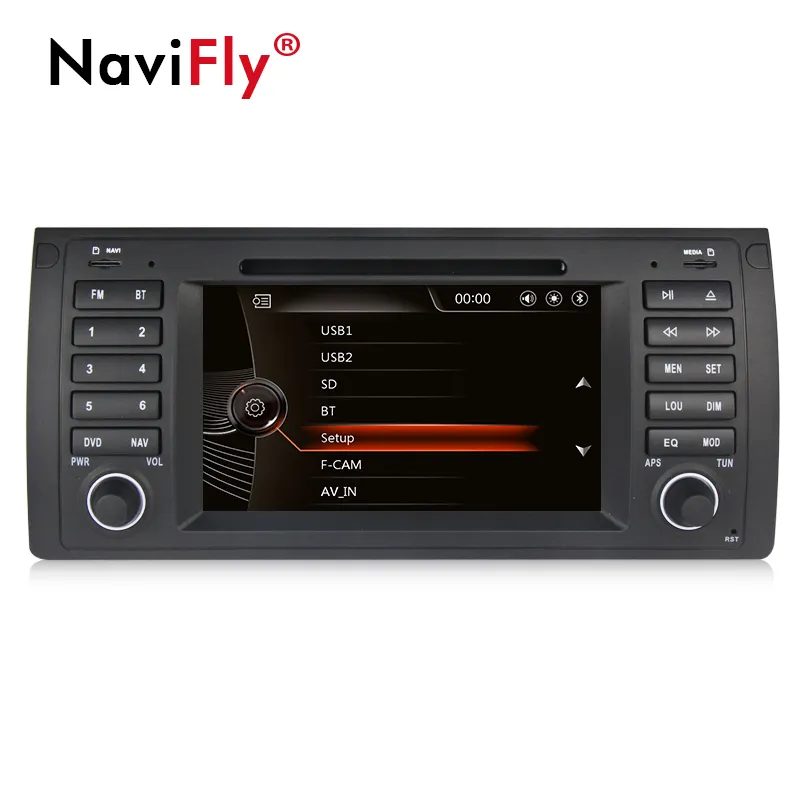 NaviFly-reproductor de DVD para coche BMW 5 series E39 X5 E53, 7 ", Wince 6,0