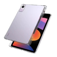 Pour Redmi Pad SE 2023 11 pouces étui avec stylo stylet fente pour prise Airbags transparents Silicone souple Protection en TPU housse antichoc