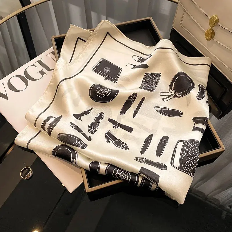高品質100% シルクスカーフ印刷サービスデザイナー女性スクエアカスタムカスタム印刷シルクスカーフfoulard en soie