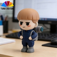 Muñeca en Miniatura de PVC de Dibujos Animados en 3D Kawaii Hecha a Medida por Fábrica con 15 Años de Experiencia, Figura de Acción Kawaii Personalizada, Juguete Decorativo