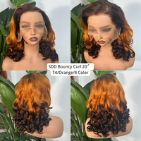 Proveedor Destacado: Peluca de Cabello Humano Virgen 100% SDD Bouncy Curl, Densidad 250%, con Frente de Encaje Transparente para Mujeres Negras