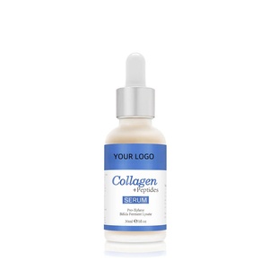 OEM Vegan Collageen Peptide <span class=keywords><strong>Serum</strong></span> voor Anti-Aging Gezichtsverzorging, Parfumvrij, Hyaluronzuur Formule voor Gevoelige Huid, 1 Oz - Product Image 1
