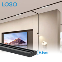 LOSO Commercial Lighting 48V Office Hotel Home Ultra Thin Aluminium Encastré LED Magnétique Track Light