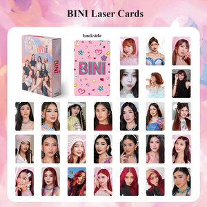 55 unids/set <span class=keywords><strong>BINI</strong></span> CHERRY en el álbum superior Laser Photocards Colet Mikha Maloi moda doble cara Lomo tarjetas postales Fans colección - Product Image 2