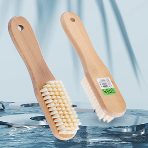 Tiện ích nhà làm sạch <span class=keywords><strong>scraper</strong></span> bụi Remover cứng lông cầm tay chà bàn chải cơ thể nhựa với giày bằng gỗ làm sạch tính năng - Product Image 1