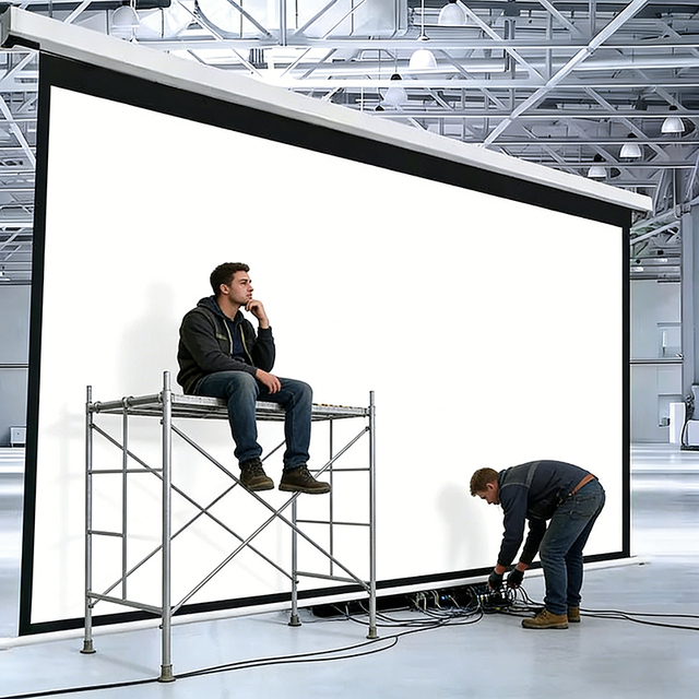 300 Inch 4:3 16:9 Large Size Motorized Projection Screen for Stage or Large Conference Room