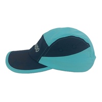Casquette de camping 5 panneaux en polyester à sangle réglable, impression de logo personnalisé, pour le sport, la course, les activités de plein air, la plage, les fêtes, les loisirs et les voyages
