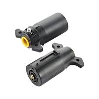 Nouvelle prise de remorque KLT-LITE USA à 7 broches avec écrou à vis, norme américaine 12V/24V, connecteur de câblage de remorque pour accessoires de camping-car