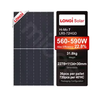 2024 Solar Panel 590w Factory Price OEM With All Certification 590w Mono Crystalline Bifacial Solar Panel Price