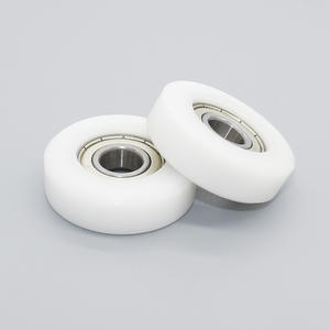 Fournisseur de roues plates en plastique POM, roues à entraînement mécanique, vente en gros, tailles - 8*38*10mm, poulies revêtues de plastique, roulements - Product Image 2