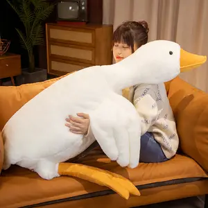 Плюшевая игрушка Duck White Goose, креативная кукла, Подушка для сна с длинной полосой, подарок на день рождения, горячая распродажа