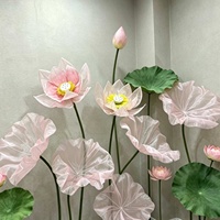 Op maat gemaakte decoratie binnenhuwelijksimulatie lotusbladknop Chinese pastorale stijl boeddhistische zaal gigantische lotusbloemen decoratie