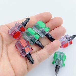 Kit de destornilladores para máquina de coser, mini destornillador corto portátil con cabeza de rábano, destornillador para placa de <span class=keywords><strong>aguja</strong></span>, herramientas de reparación de costura - Product Image 2