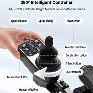 เก้าอี้รถเข็นเคลื่อนที่ระบบไฟฟ้าอัจฉริยะสำหรับ KSM-505รถเข็นคนพิการน้ำหนักเบาพับเก็บได้120kgs 11kgs น้ำหนักเบา - Product Image 2