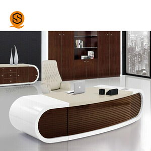 Escritorio de Oficina Moderno con Diseño de Borde Redondo, Color Blanco, para CEO, Estilo <span class=keywords><strong>Google</strong></span> - Product Image 5