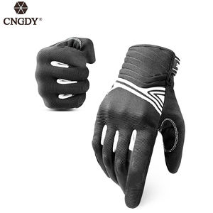 Guantes de carreras de cuero antideslizantes para todas las estaciones Hombres Mujeres Pantalla táctil Compatible Motocicleta Ciclismo Deportes al aire libre Guantes de dedo - Product Image 6
