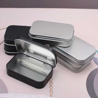 Boîte en étain carrée, boîte à bijoux et accessoires, boîte en étain pour le stockage et l'emballage de projets DIY faits main