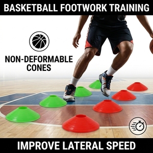 Sac de transport portable en filet pour cônes d'agilité en plastique robuste, cônes de vitesse pour terrain de football, cônes de football en forme de disque - Product Image 2