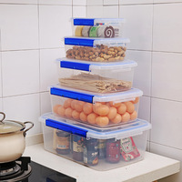 Boîte de conservation transparente en plastique rectangulaire pour réfrigérateur, hermétique, de qualité alimentaire, multifonctionnelle pour cuisine