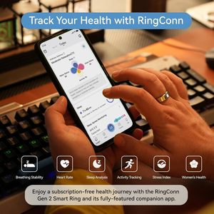 Anillo Inteligente RingConn Gen 2, Monitor de <span class=keywords><strong>Apnea</strong></span> del Sueño, Sin Aplicación, Batería de Más de 12 Días de Duración, Monitor de Estrés/Frecuencia Cardíaca/Salud Femenina, Android/iOS - Product Image 3