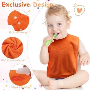 ผ้ากันเปื้อนเด็กแบบสวมเต็มตัว ผ้าเทอร์รี่ พร้อมกระดุมแป๊ก ได้รับการรับรองมาตรฐาน Okeo-tex 100 - Product Image 3