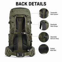 Sac à dos de randonnée robuste 25L, compact et fonctionnel, avec système de dos suspendu