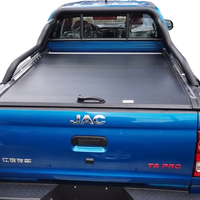 Couverture de benne enroulable manuelle en alliage d'aluminium pour pick-up JAC T8/T9, couverture de benne rétractable pour la protection des marchandises et la protection contre les intempéries