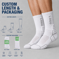 Chaussettes de sport en coton avec logo personnalisé, respirantes, rembourrées, mi-mollet, pour la course à pied, le tennis, la gym, unisexes, chaussettes de basket-ball