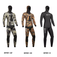Combinaison de plongée en néoprène camouflage pour homme ZCCO 3,5 mm, taille plus, respirante, 2 pièces, pour la pêche sous-marine
