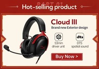 HyperX Cloud 3 III Headset Gaming berkabel dengan mikrofon suara Surround HiFi 7.1 Headphone game untuk PC PS4/5 Xbox Switch