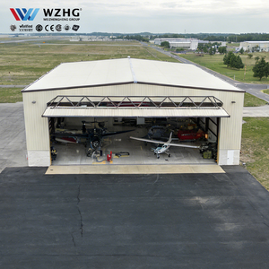 Hangar d'aviation professionnel portable en acier galvanisé à chaud avec un design moderne, durée de vie de 50 ans, haute résistance au vent - Product Image 1
