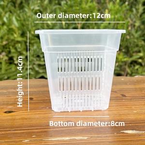 Vaso quadrato ispessito in plastica traspirante vaso di controllo Phalaenopsis cestello per piantare orchidee piante verdi cesto idroponico - Product Image 3