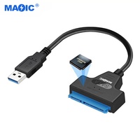 Accesorios de Computación, Cable Adaptador USB 3.0 a SATA para Disco Duro SATA III de 2.5 Pulgadas con Blindaje Trenzado y Velocidad de 5Gbps