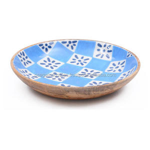 ผู้ผลิตหรูหราเรซิ่นไม้ชามตารางตกแต่งโลหะชามไม้สำหรับเหตุการณ์โอกาสเสิร์ฟไม้ชามผู้ผลิต - Product Image 3