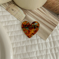 YOYI Love Acetate Barrette à cheveux pour enfants, style européen-américain, mignonne, haut de gamme, avec frange latérale, pour cheveux rebelles, type bec de canard, 5 cm, petite taille