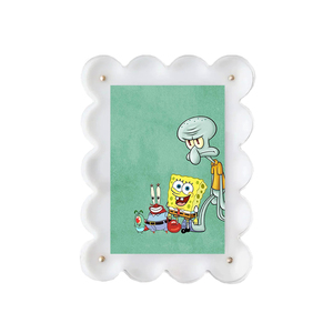 Rõ ràng <span class=keywords><strong>Acrylic</strong></span> vỏ sò hình ảnh khung nghệ thuật bé hình ảnh khung 5x7 khung ảnh nổi hình ảnh hiển thị đứng với vỏ sò cạnh - Product Image 1